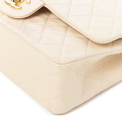 Chanel Lambskin Quilted Medium Double Flap Light Beige 4 of 9