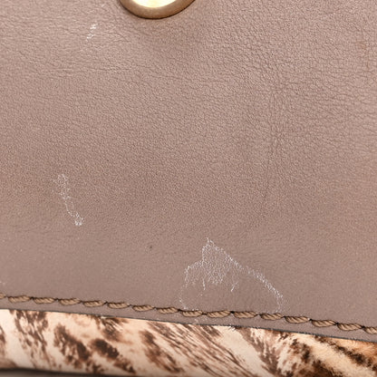 Valentino Garavani Calf Hair Cavallino Animal Rockstud Dome Satchel Leopard 18 of 19