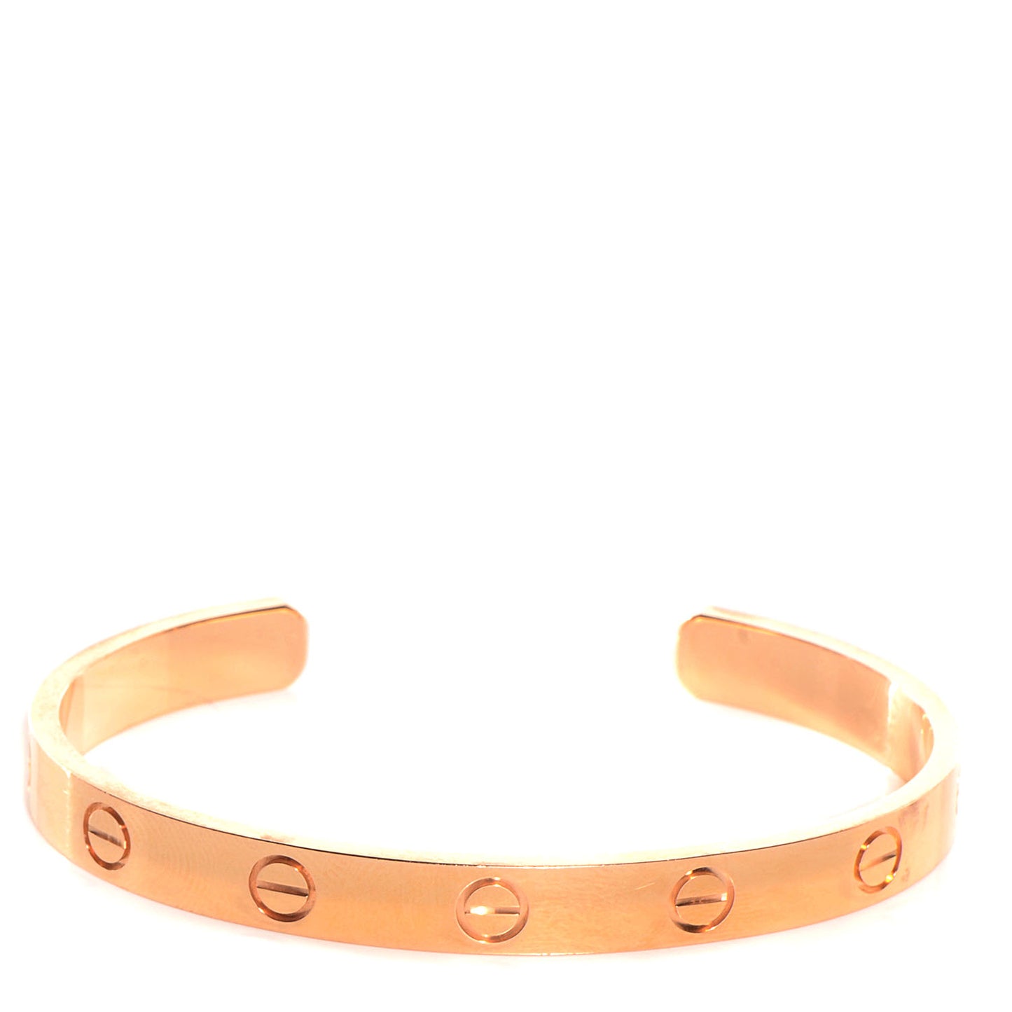 18K Pink Gold LOVE Cuff Bracelet 16