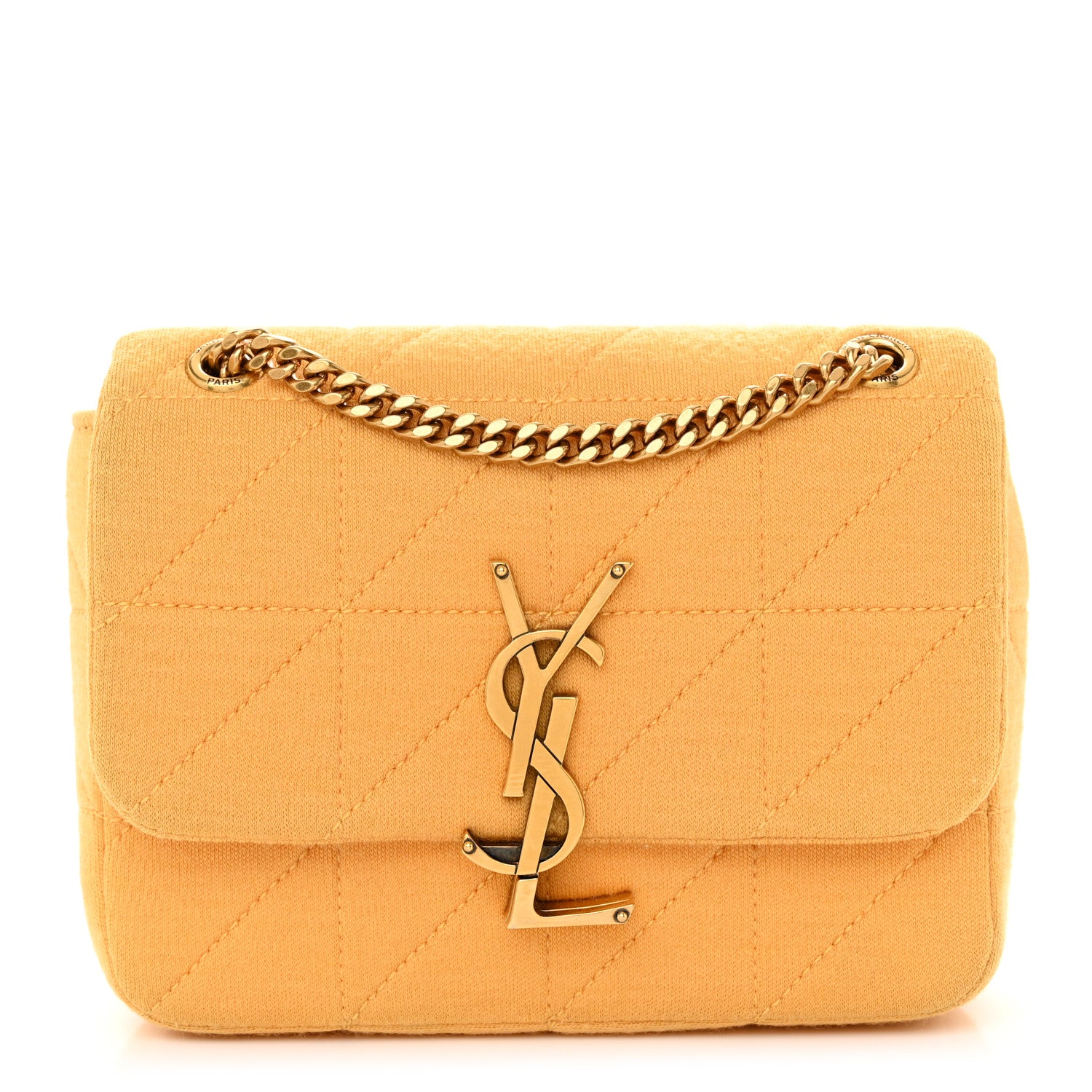 Saint Laurent Jersey Wool Patchwork Monogram Mini Jamie Baguette Saffron 1 of 12