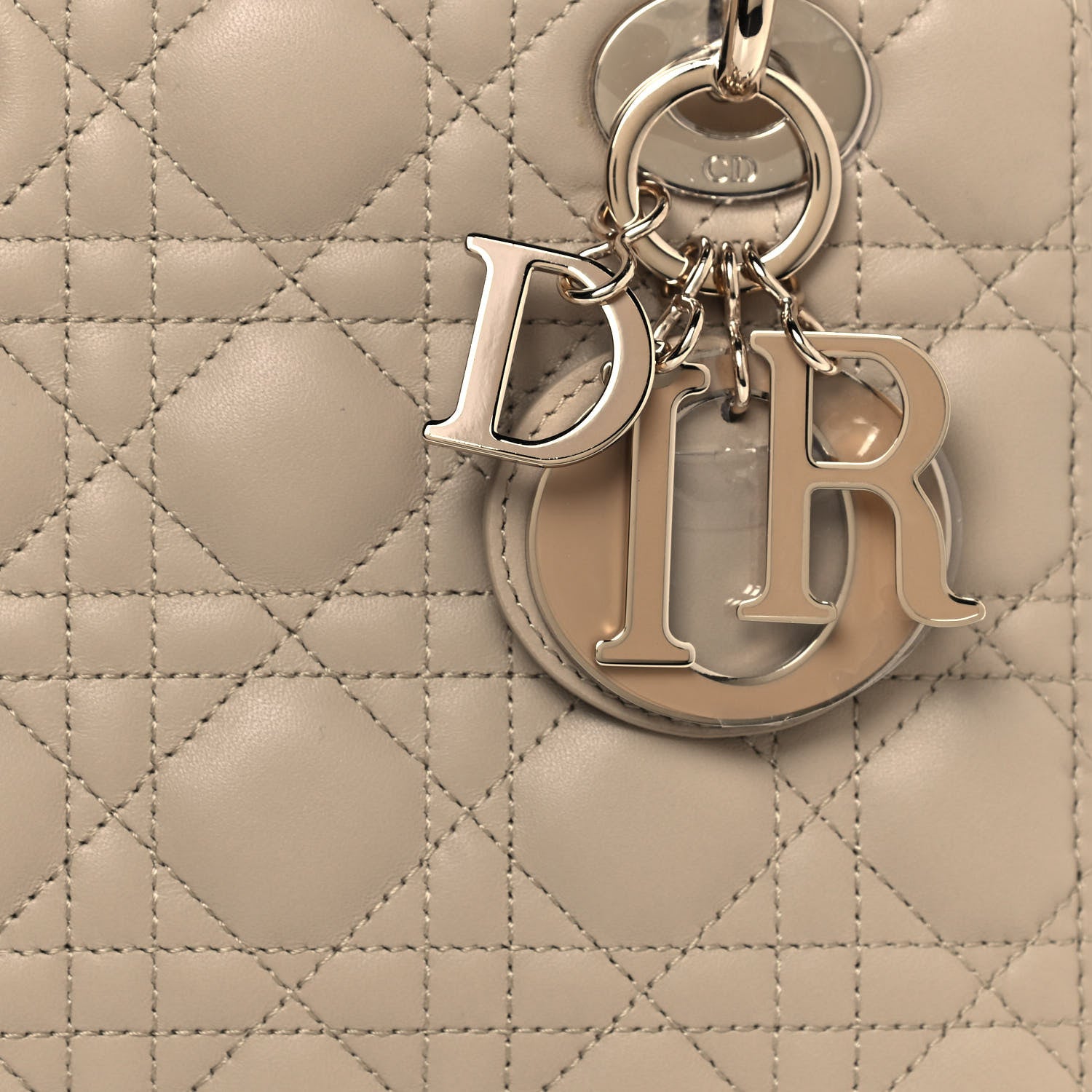 Christian Dior Lambskin Cannage Small My ABCDior Lady Dior Beige 7 of 12