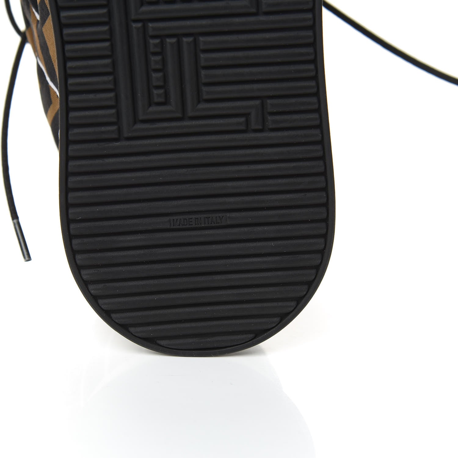 Fendi Stretch Fabric FFreedom Sneakers 37.5 Tobacco Black White 6 of 8
