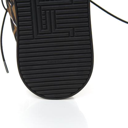 Fendi Stretch Fabric FFreedom Sneakers 37.5 Tobacco Black White 6 of 8