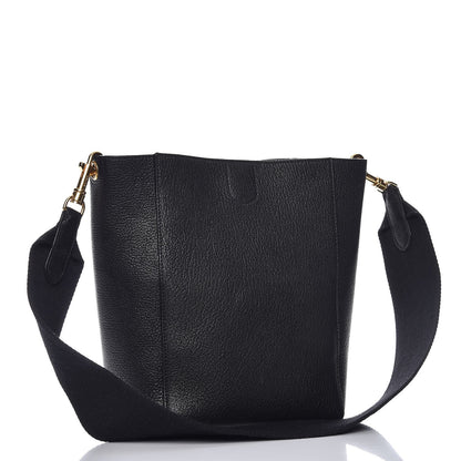 Celine Soft Grained Calfskin Small Sangle Bucket Bag Black 3 of 8