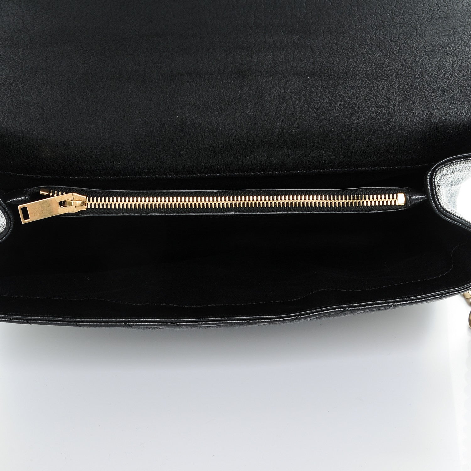 Saint Laurent Sheepskin Matelasse Chevron Monogram Large College Satchel Black 5 of 6