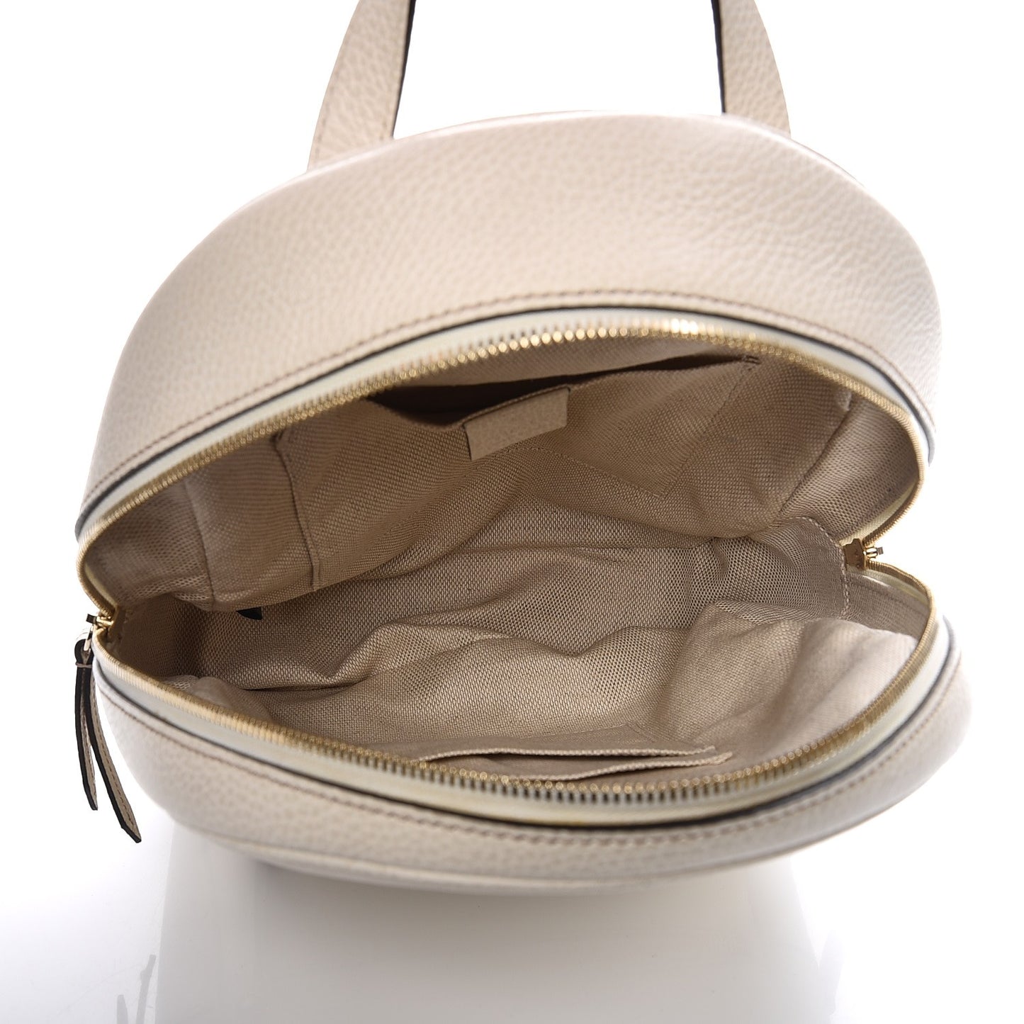 Pebbled Calfskin Soho Chain Backpack Off White