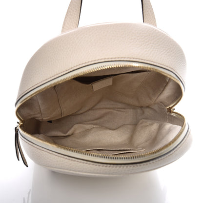 Gucci Pebbled Calfskin Soho Chain Backpack Off White 5 of 9