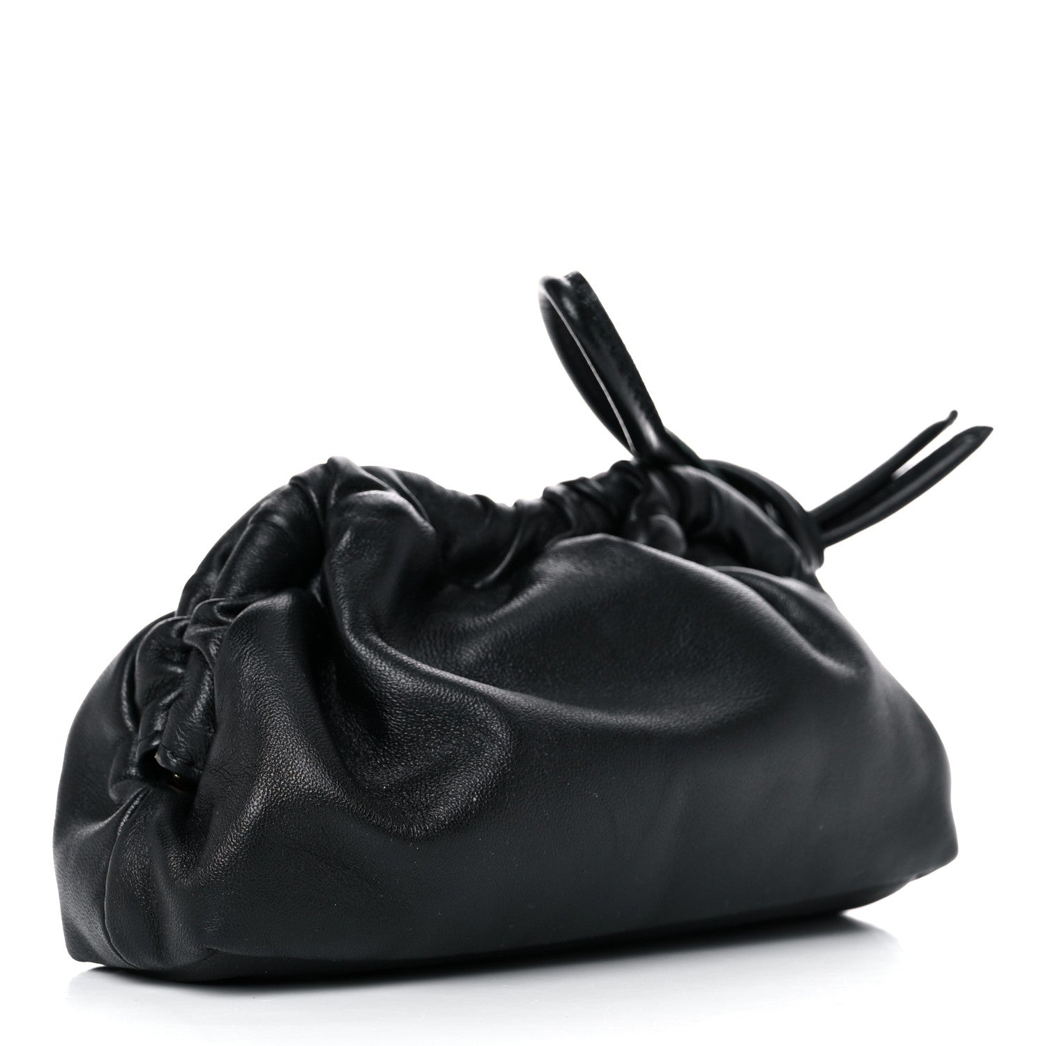 Mansur Gavriel Lambskin Mini Cloud Wristlet Black Flamma 3 of 9