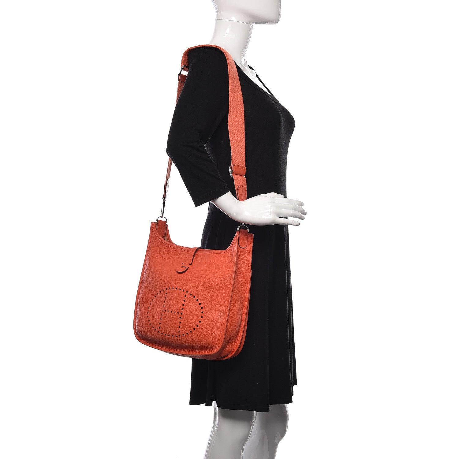 Hermes Taurillon Clemence Evelyne III PM Orange Poppy 2 of 20