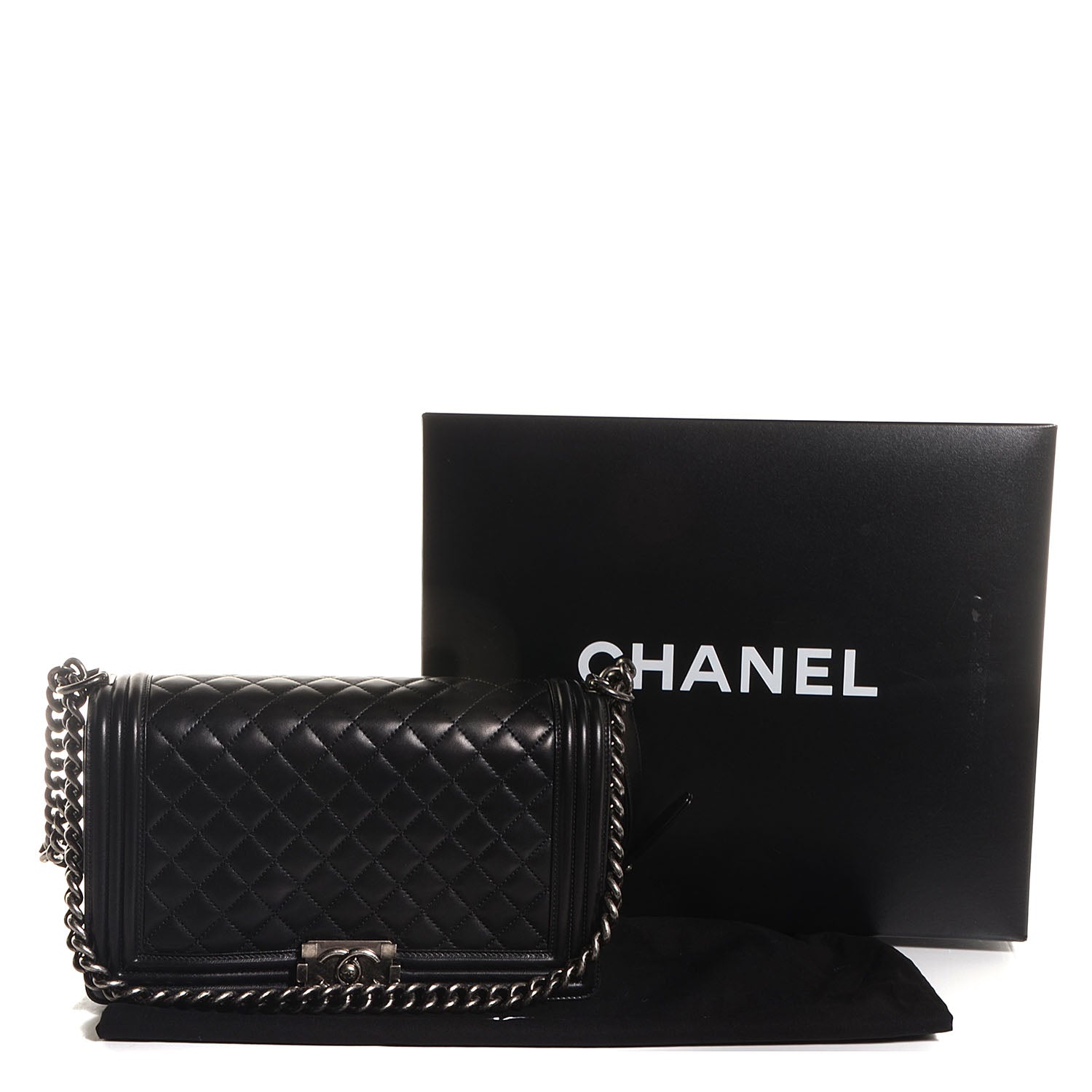 Chanel Lambskin Quilted New Medium Boy Flap Black 5 of 9