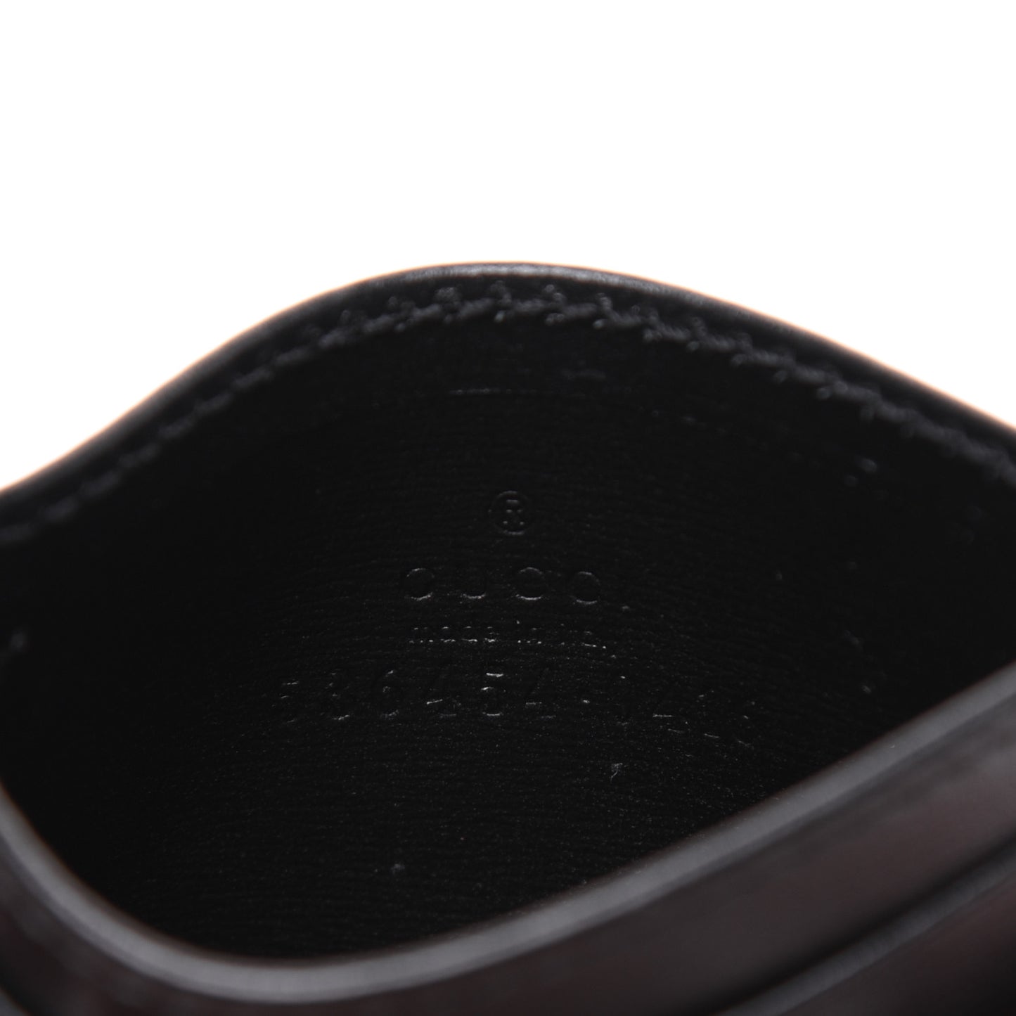 Calfskin Web Trapuntata Ophidia Card Holder Black