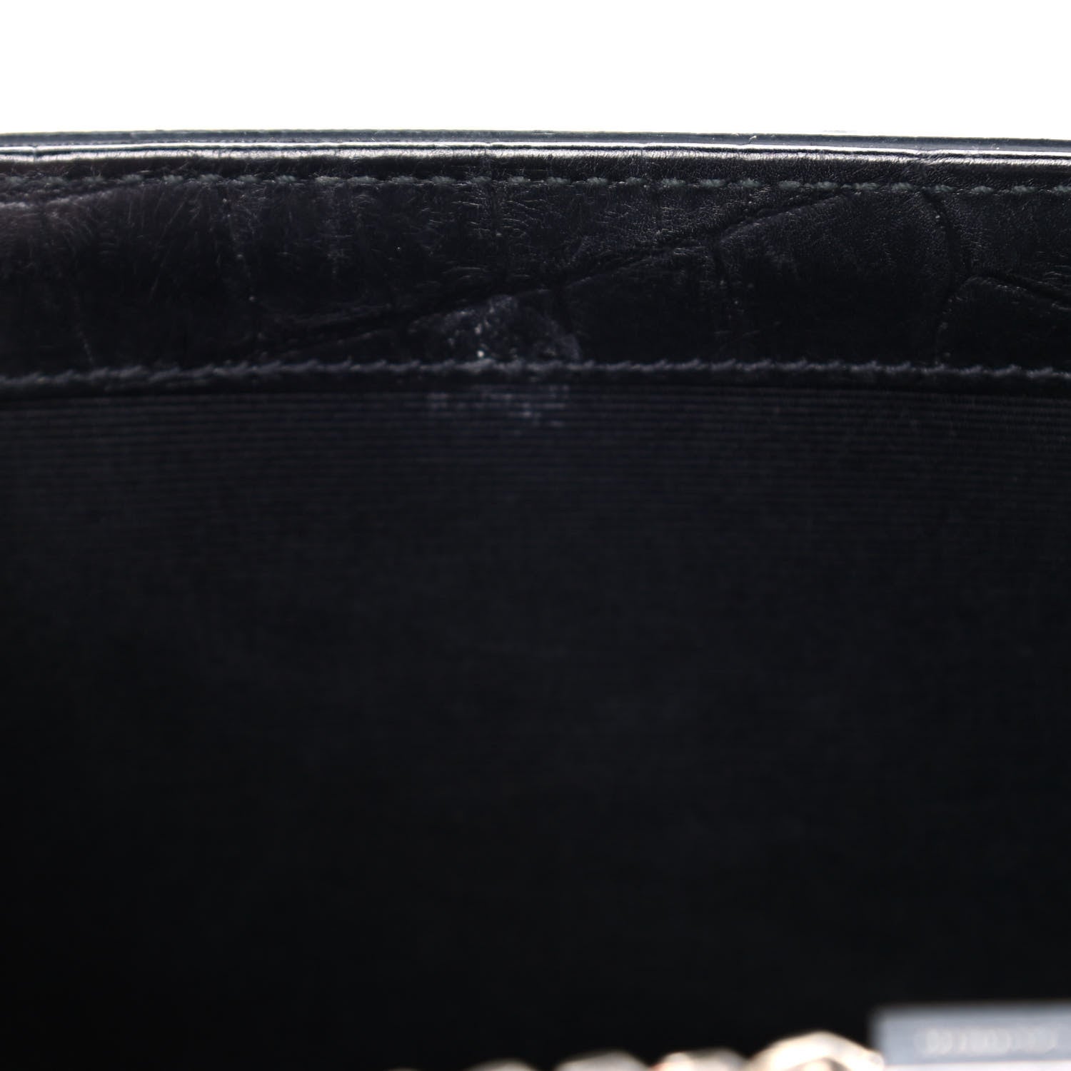 Saint Laurent Calfskin Crocodile Embossed Medium Classic Monogram Kate Tassel Satchel Black 12 of 12