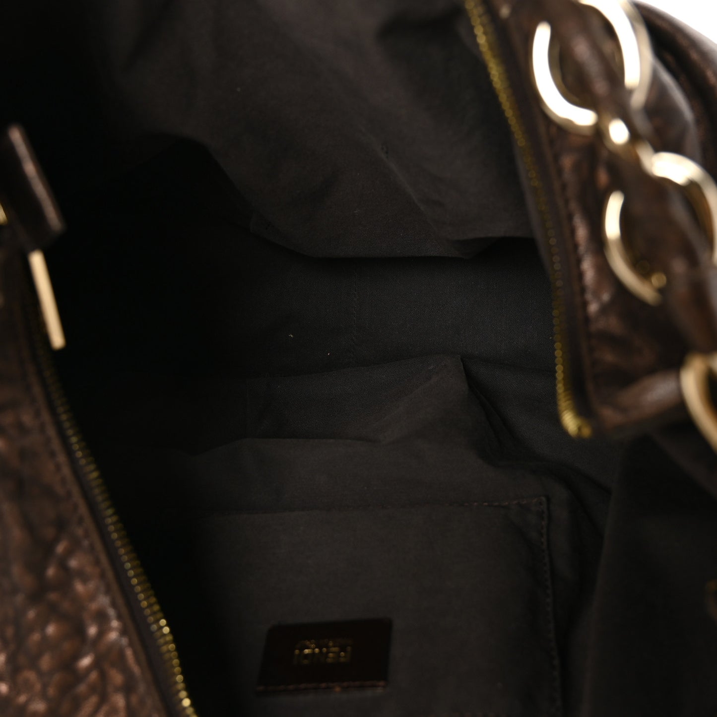 Crinkled Lambskin Mia Hobo Bronze
