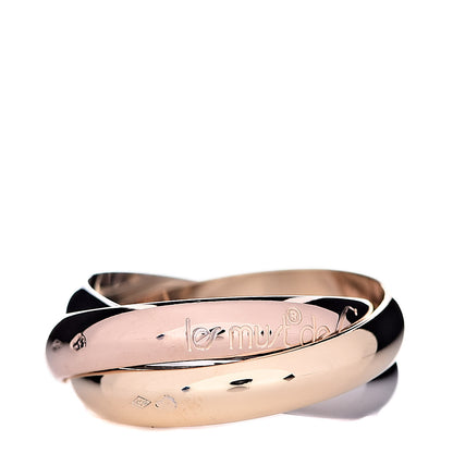 Cartier 18K Pink Yellow White Gold Classic Les Must De Trinity Ring 51 5.75 1 of 5