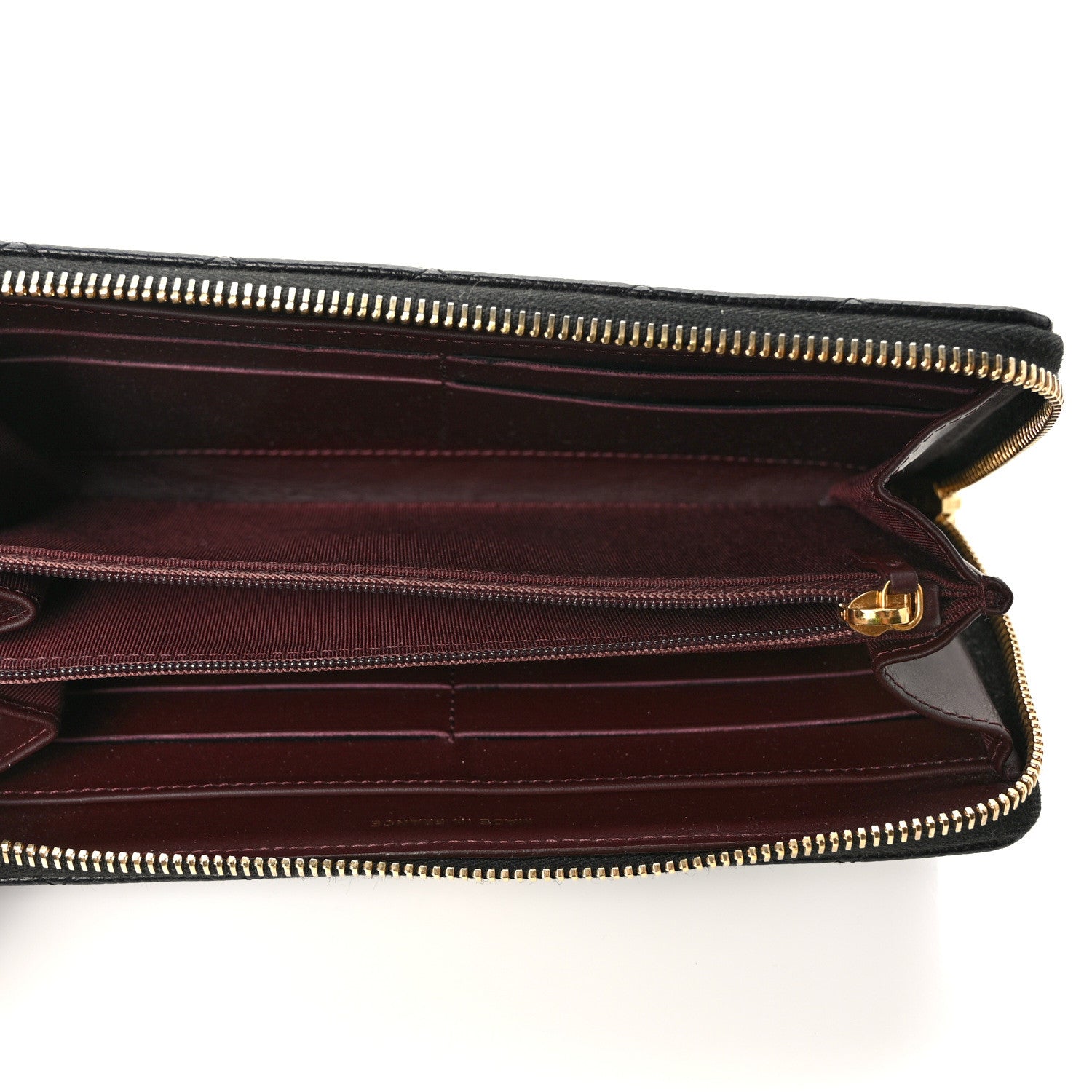 Chanel Caviar Quilted Large Gusset Zip Around Wallet Black 5 of 7