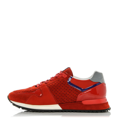 Louis Vuitton Nubuck Calfskin Perforated Run Away Sneakers 39 Rouge 1 of 7