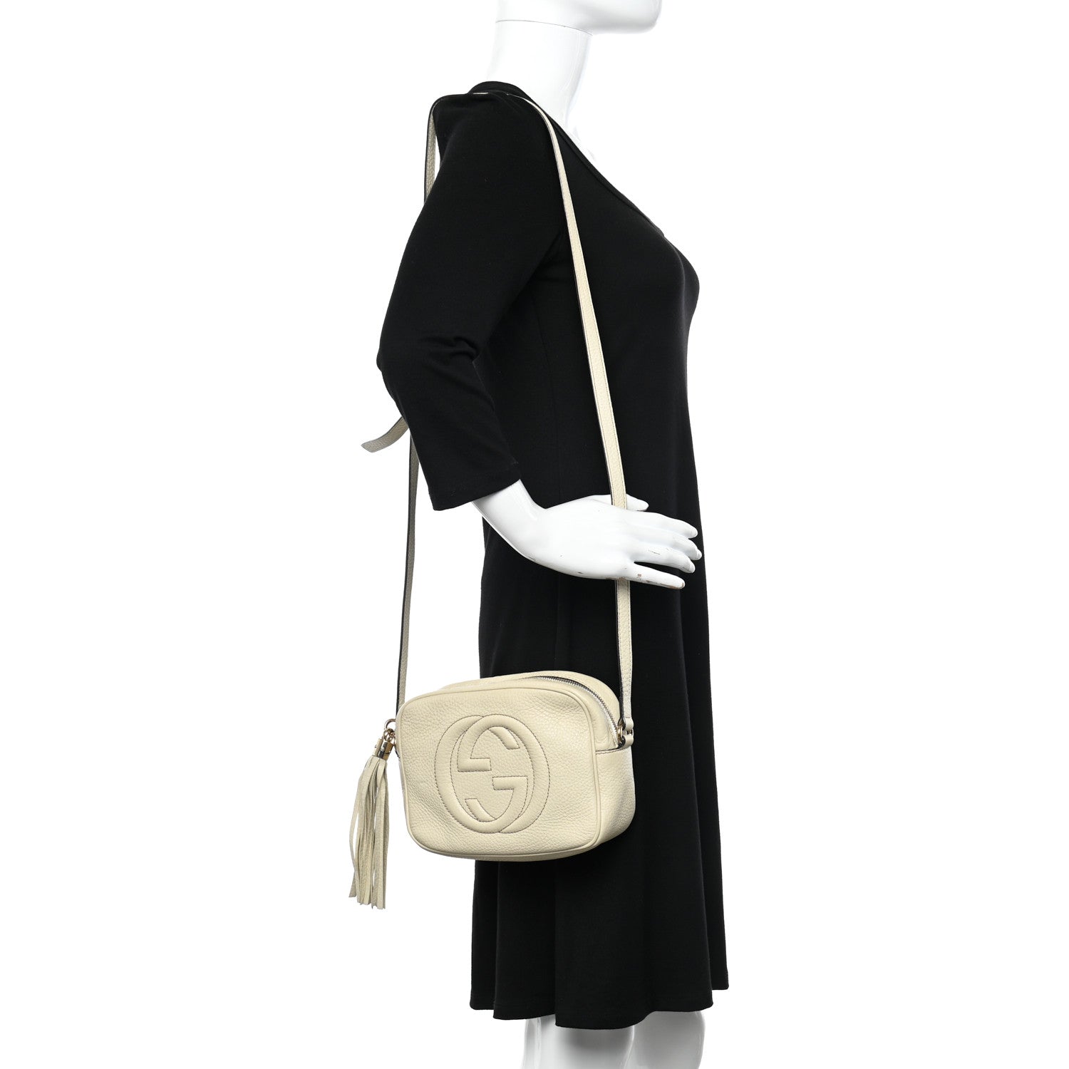Gucci Pebbled Calfskin Small Soho Disco Bag Off White 2 of 12