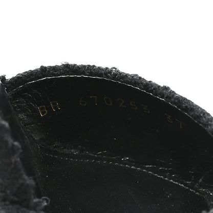 Saint Laurent Boucle Tweed La 16 95 Mule Sandals 37 Black 8 of 9