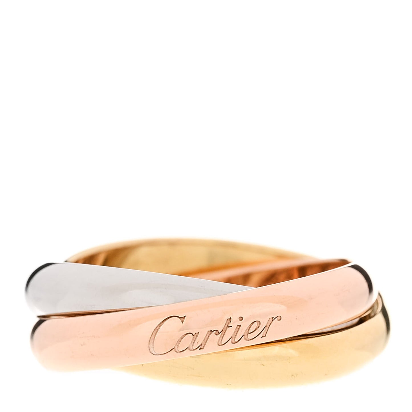 18K Pink Yellow White Gold Classic Trinity Ring 58 8.25