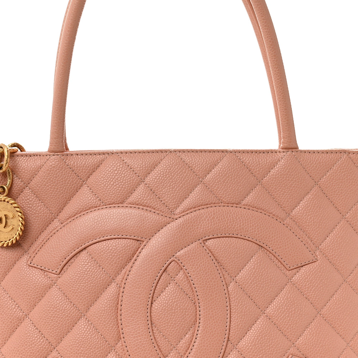 Chanel Caviar Quilted Medallion Tote Light Pink 8 of 12
