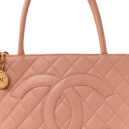 Chanel Caviar Quilted Medallion Tote Light Pink 8 of 12