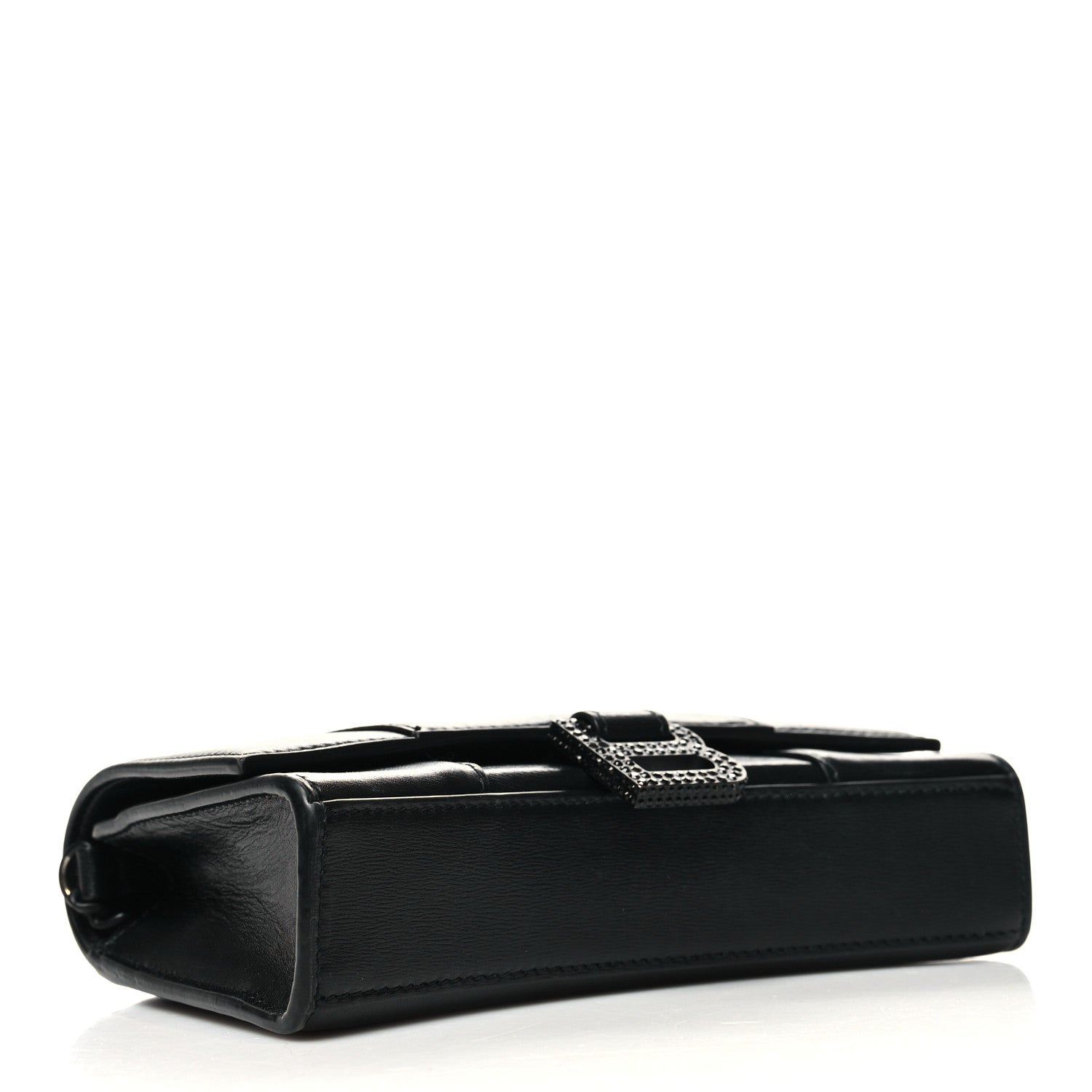 Balenciaga Calfskin Strass Monochrome Hourglass Chain Bag Black 4 of 11