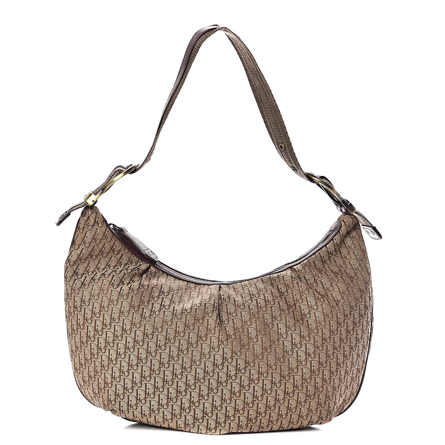 Christian Dior Monogram Buckle Hobo Beige 1 of 11