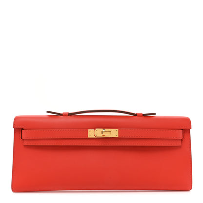 Hermes Swift Kelly Cut Clutch Pochette Capucine 1 of 13