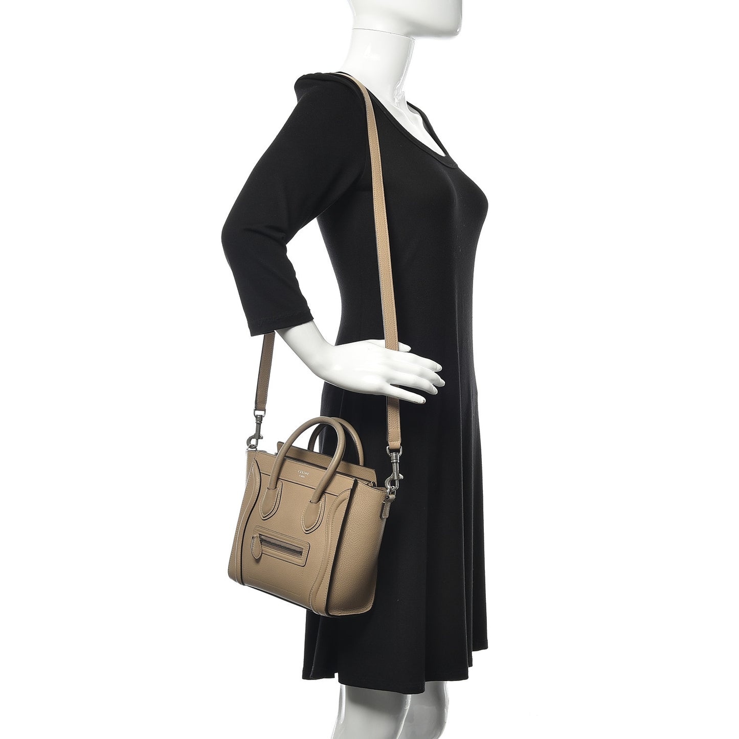 Drummed Calfskin Nano Luggage Dune