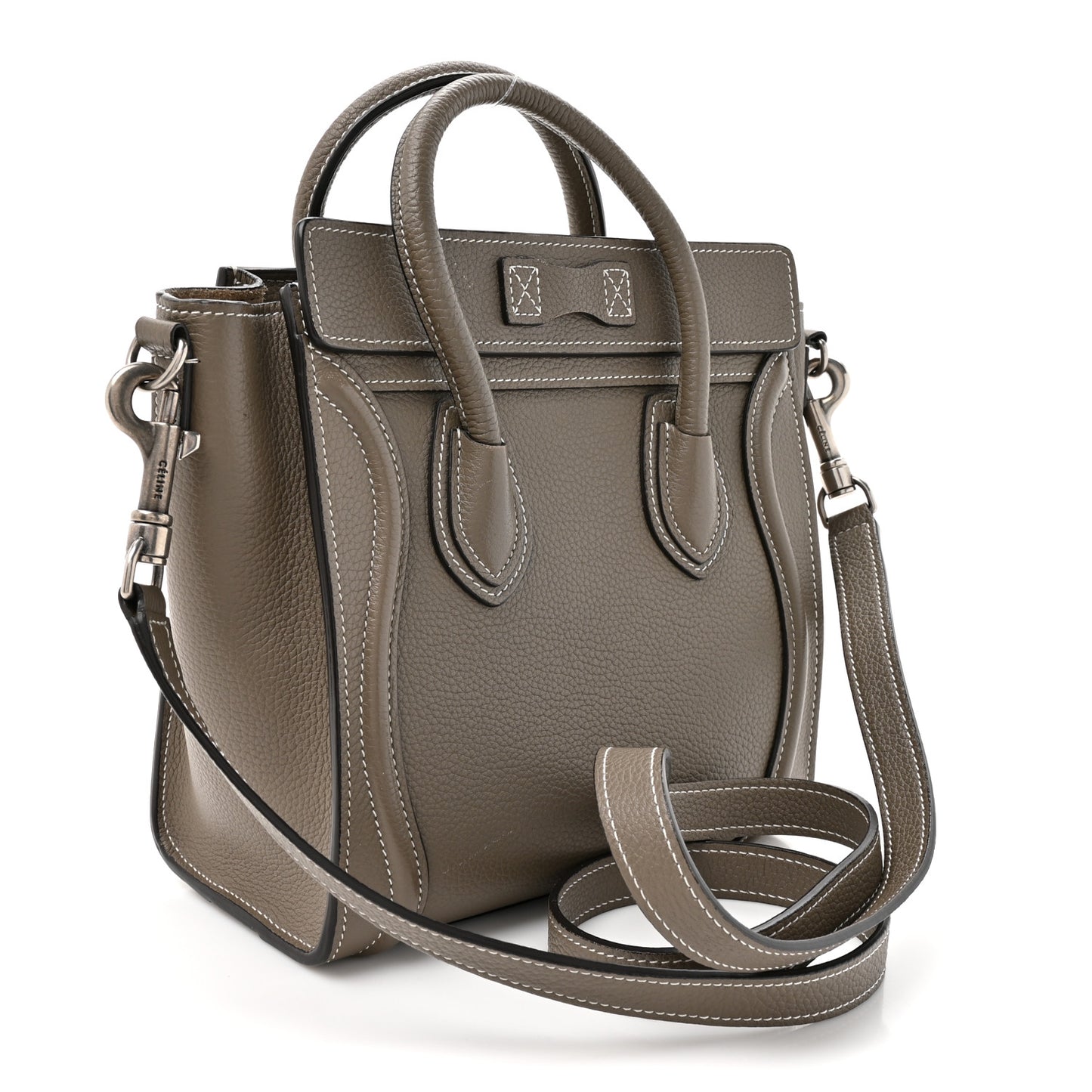 Drummed Calfskin Nano Luggage Souris