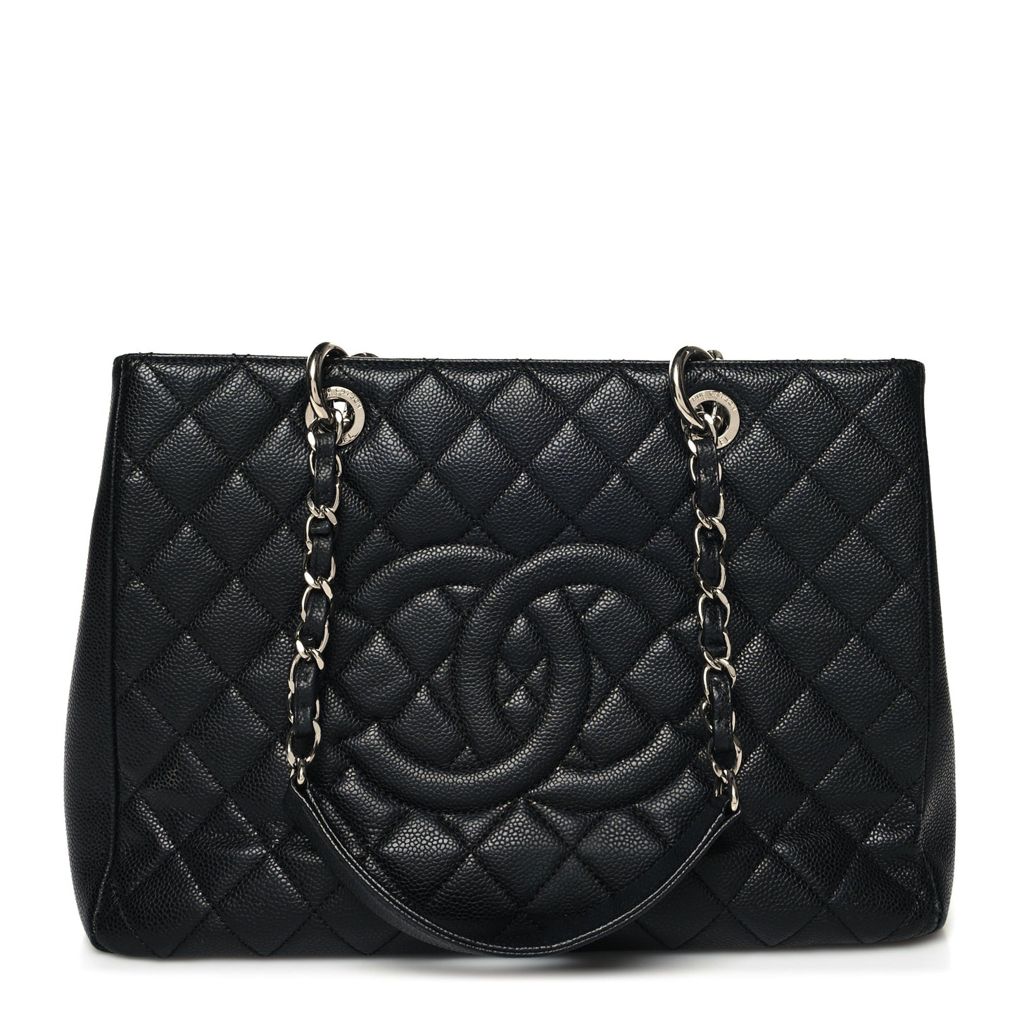 Caviar Quilted Grand Shopping Tote GST Black