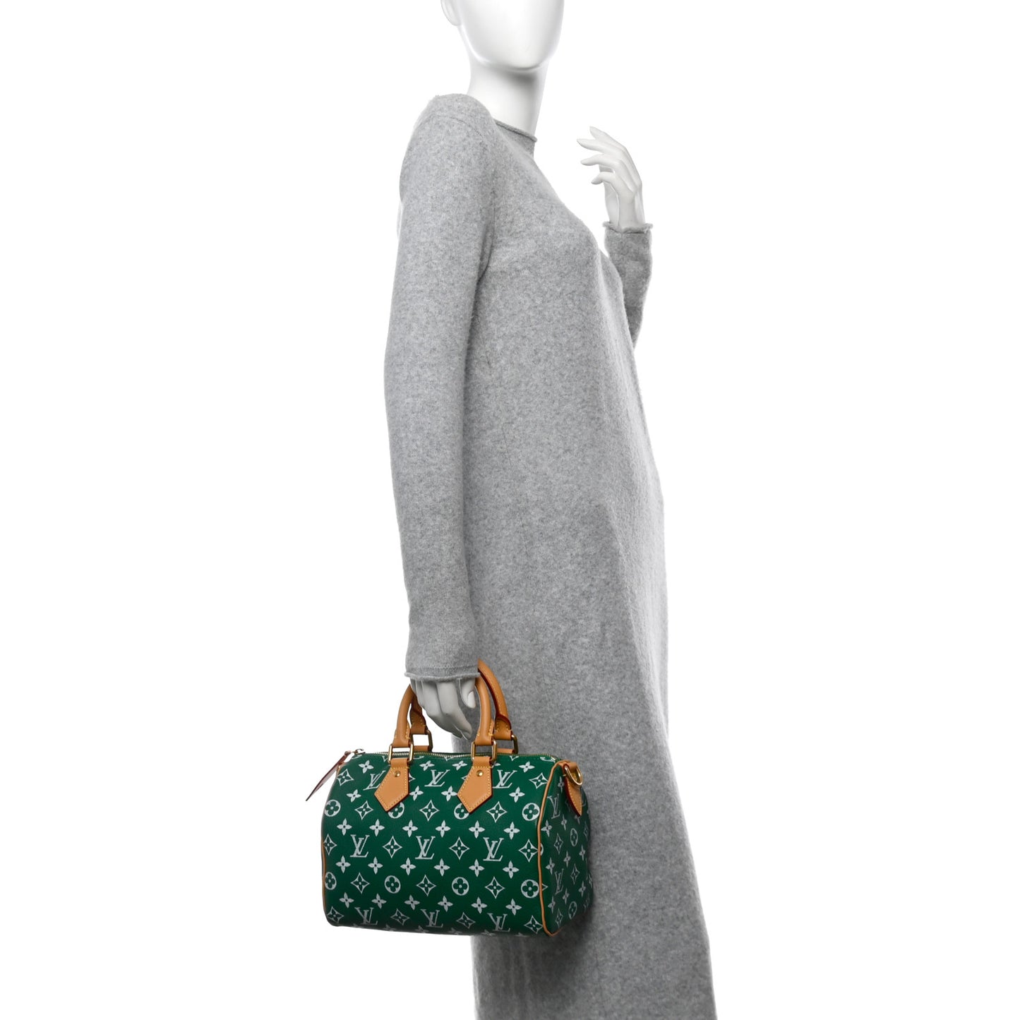 Calfskin Monogram Speedy P9 Bandouliere 25 Green