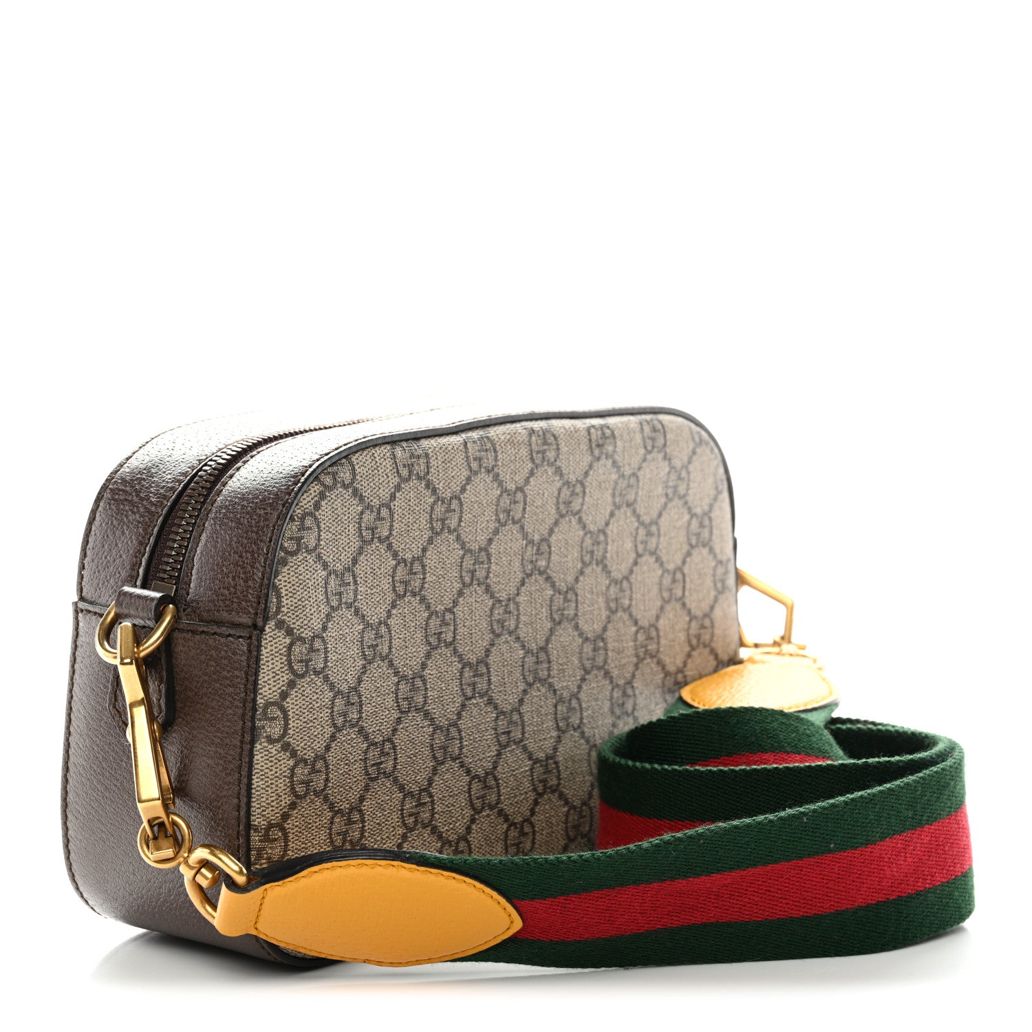 Gucci GG Supreme Monogram Web Neo Vintage Shoulder Bag Beige New Acero Crop 3 of 11