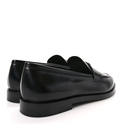 Chanel Shiny Calfskin CC Moccasin Loafers 38.5 Black 4 of 7