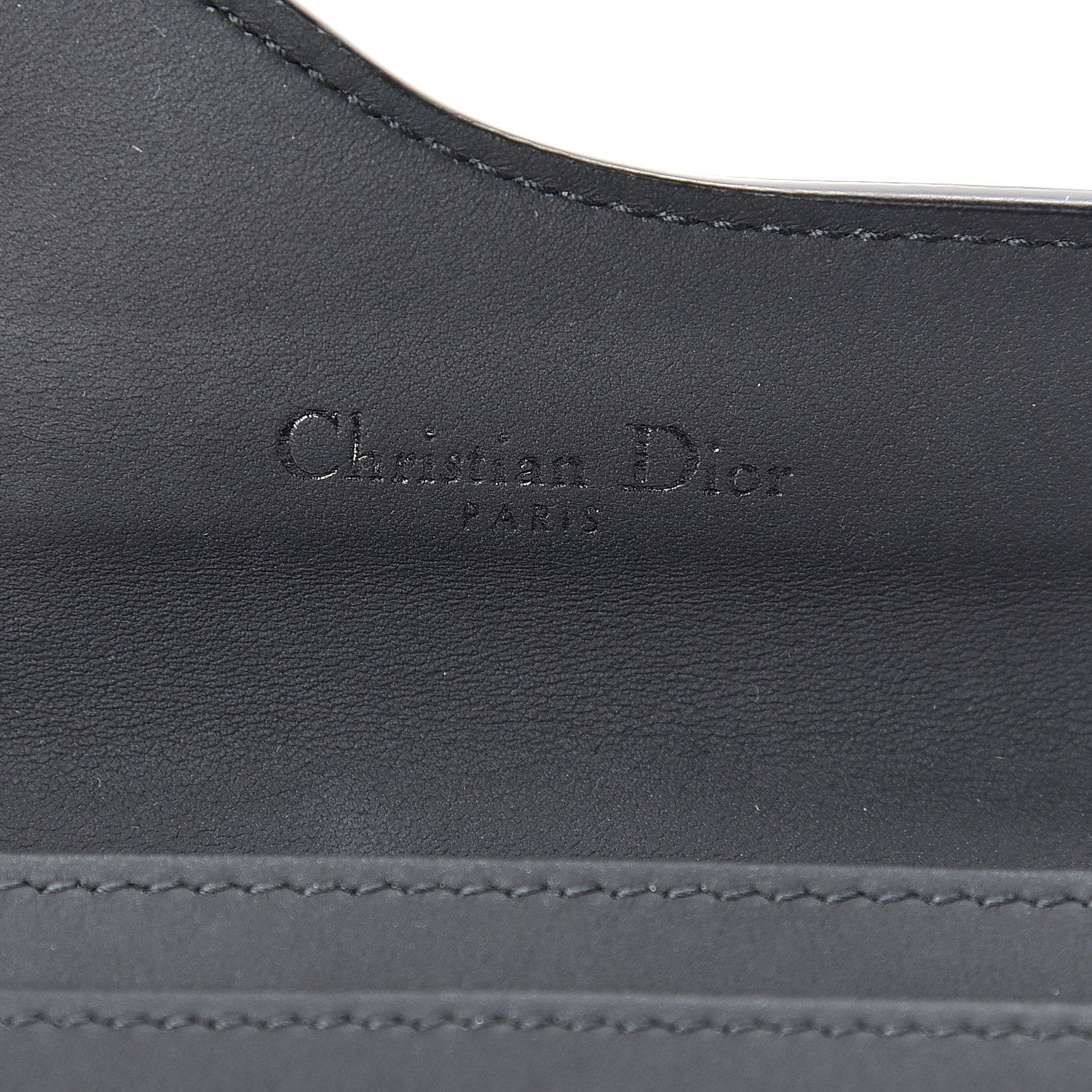 Christian Dior Ultra Matte Calfskin Saddle Card Holder Black 5 of 7