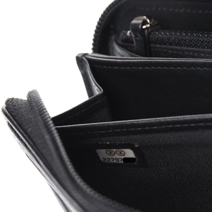 Chanel Caviar Quilted Boy Long Zip Around Wallet Black 8 of 14