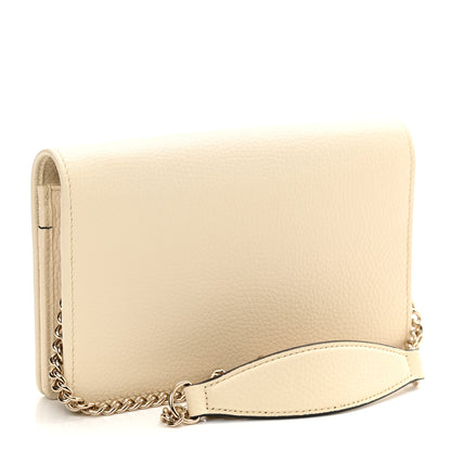 Gucci Pebbled Calfskin Soho Wallet on Chain Ivoire 3 of 9
