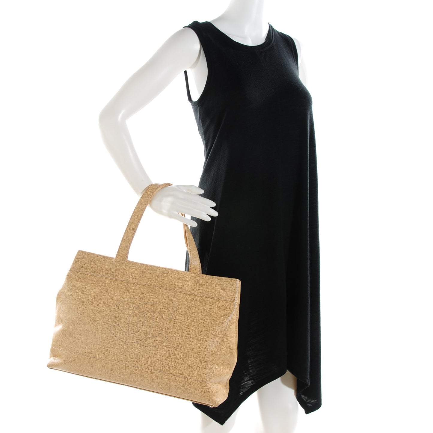 Caviar CC Tote Beige Clair