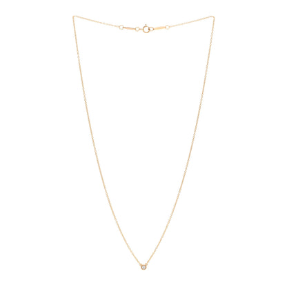 Tiffany 18K Rose Gold Diamond .03ct Elsa Peretti Diamonds by the Yard Pendant Necklace 3 of 4