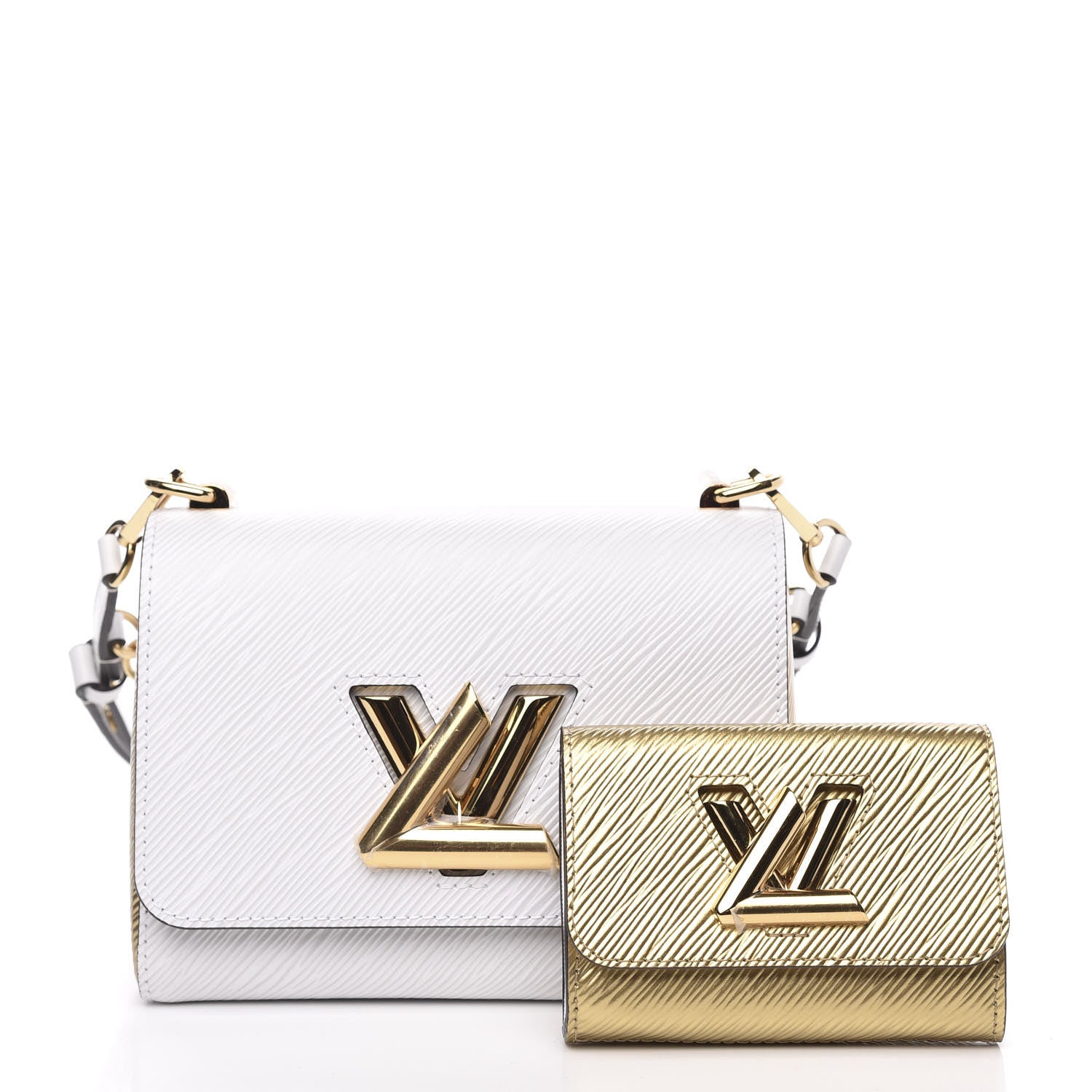 Louis Vuitton Epi Twist PM and Twisty White Gold 3 of 12