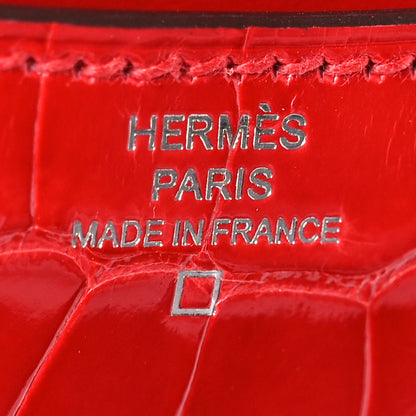 Hermes Shiny Alligator Constance 18 Rouge de Coeur 6 of 13