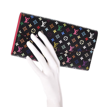 Louis Vuitton Monogram Multicolor Sarah Wallet NM Black Grenade 2 of 7