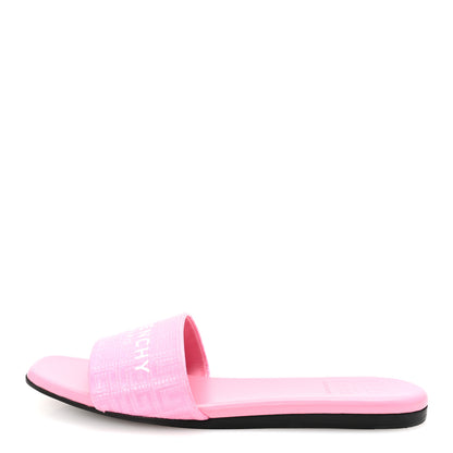 Givenchy Coated Canvas Logo 4G Embossed Flat Sandals 36.5 Pink 1 of 9