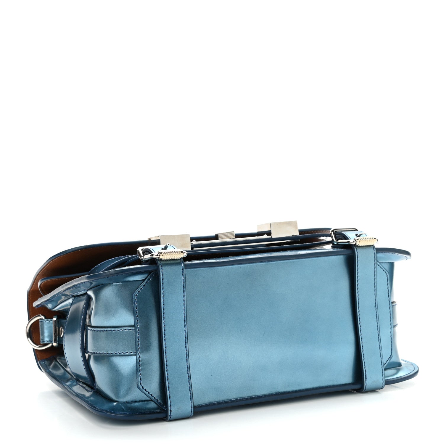 Proenza Schouler Metallic Patent PS11 Classic Shoulder Bag Ocean Blue 4 of 14