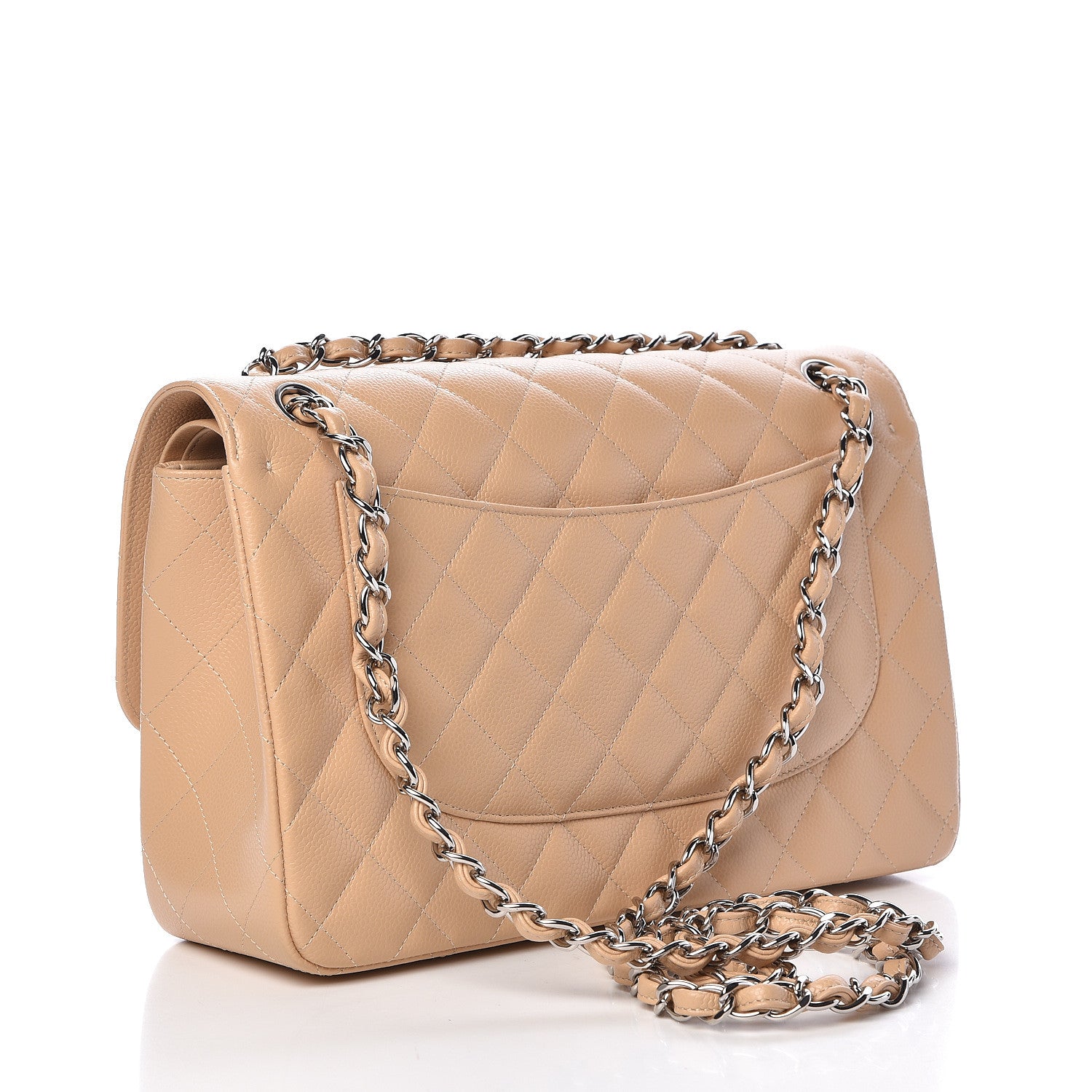Chanel Caviar Quilted Jumbo Double Flap Beige Clair 3 of 11