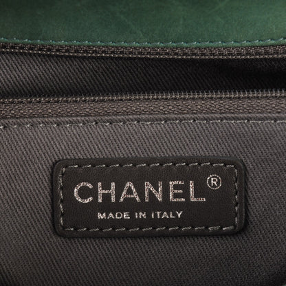 Chanel Iridescent Calfskin Glint Flap Green 7 of 8