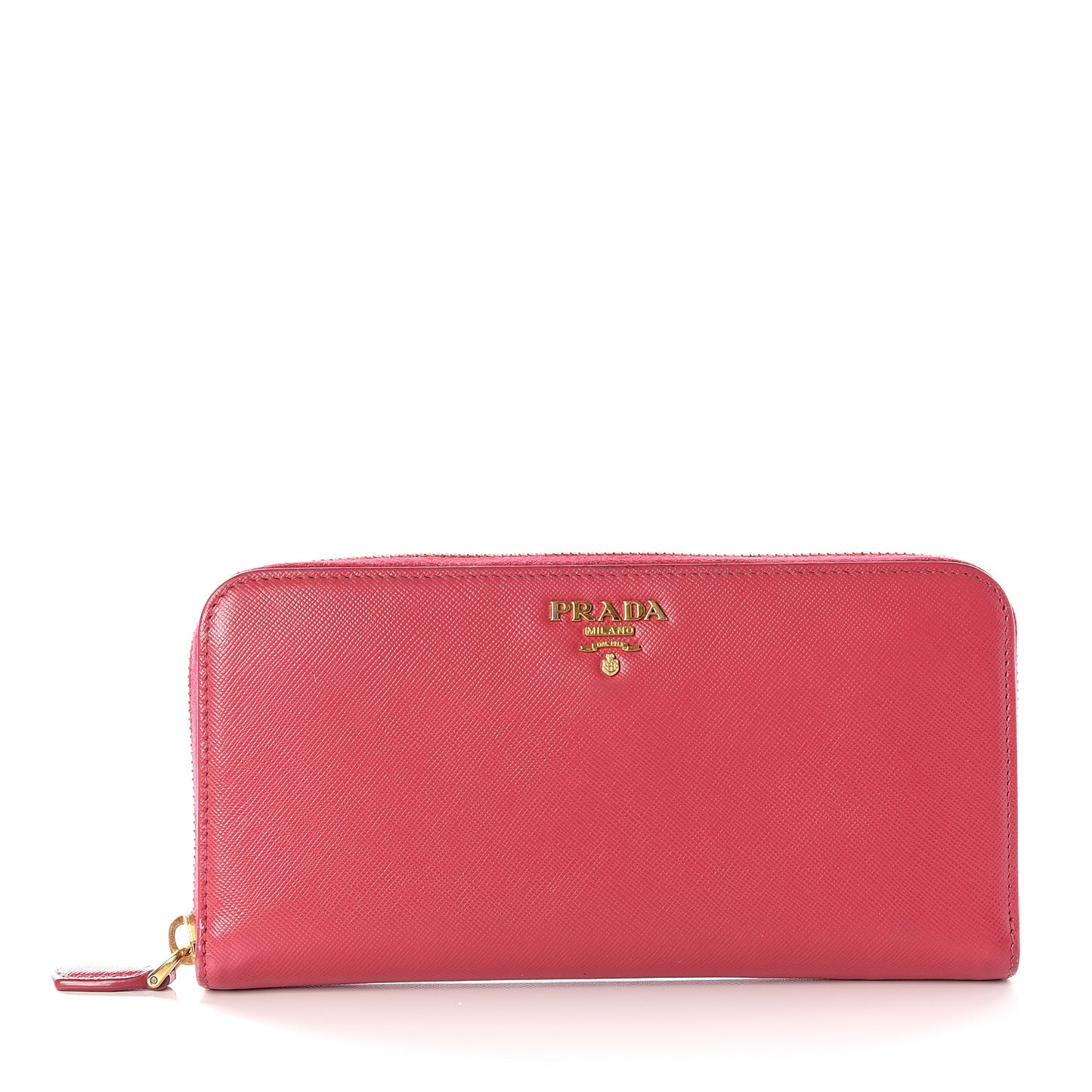 Saffiano Metal Zip Around Wallet Peonia