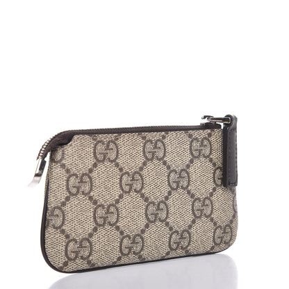 Gucci GG Supreme Monogram Selleria Key Case Beige Ebony Cocoa 5 of 11