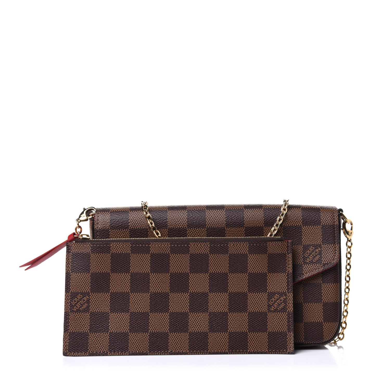 Damier Ebene Pochette Felicie Chain Wallet