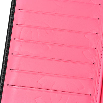 Chanel Calfskin Quilted Cambon Yen Wallet Black White 14 of 18